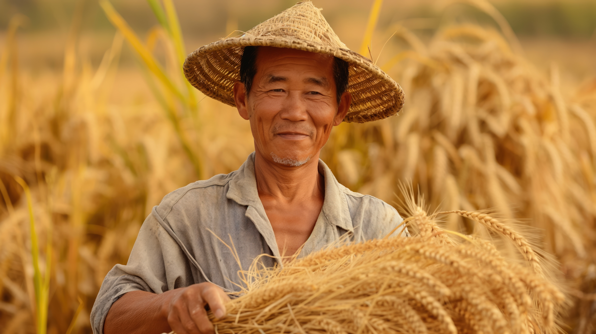 Farmer in field